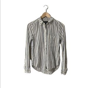 Abercrombie and Fitch Striped Button Up Blouse with Long-Sleeves size XS